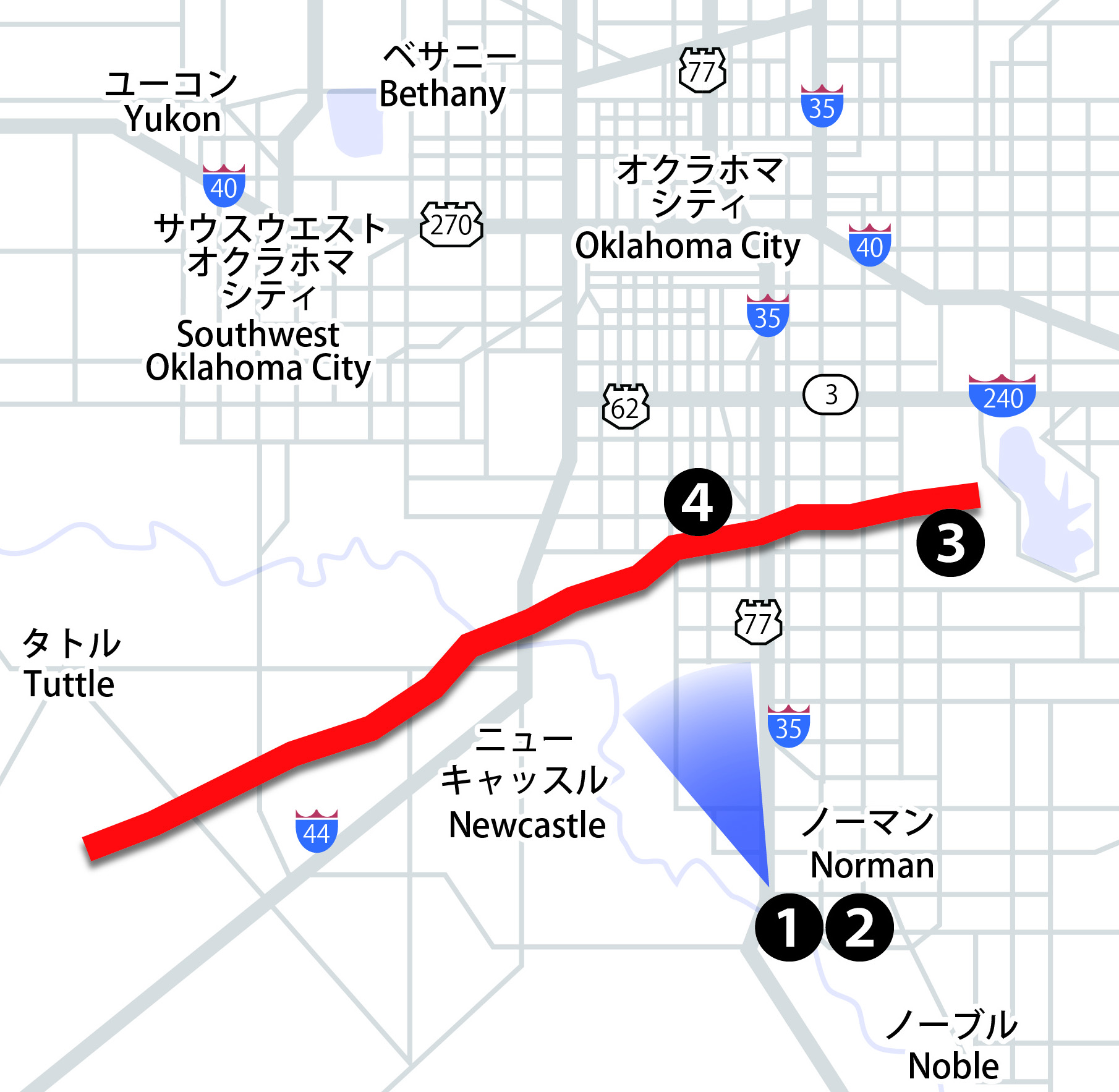 オクラホマ地図