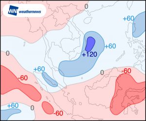熱帯低気圧と北東モンスーンによって記録的大雨に