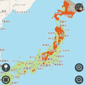 紅葉の見頃エリアがひと目でわかる“紅葉レーダー”をアプリで配信開始