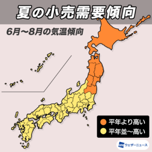 全国的に暑い夏、夏物商品は例年より需要増の見込み
