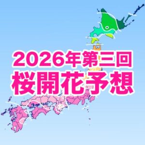 【第三回桜開花予想】桜の開花は3/21に東京から開始！　広範囲で平年並か早い開花に